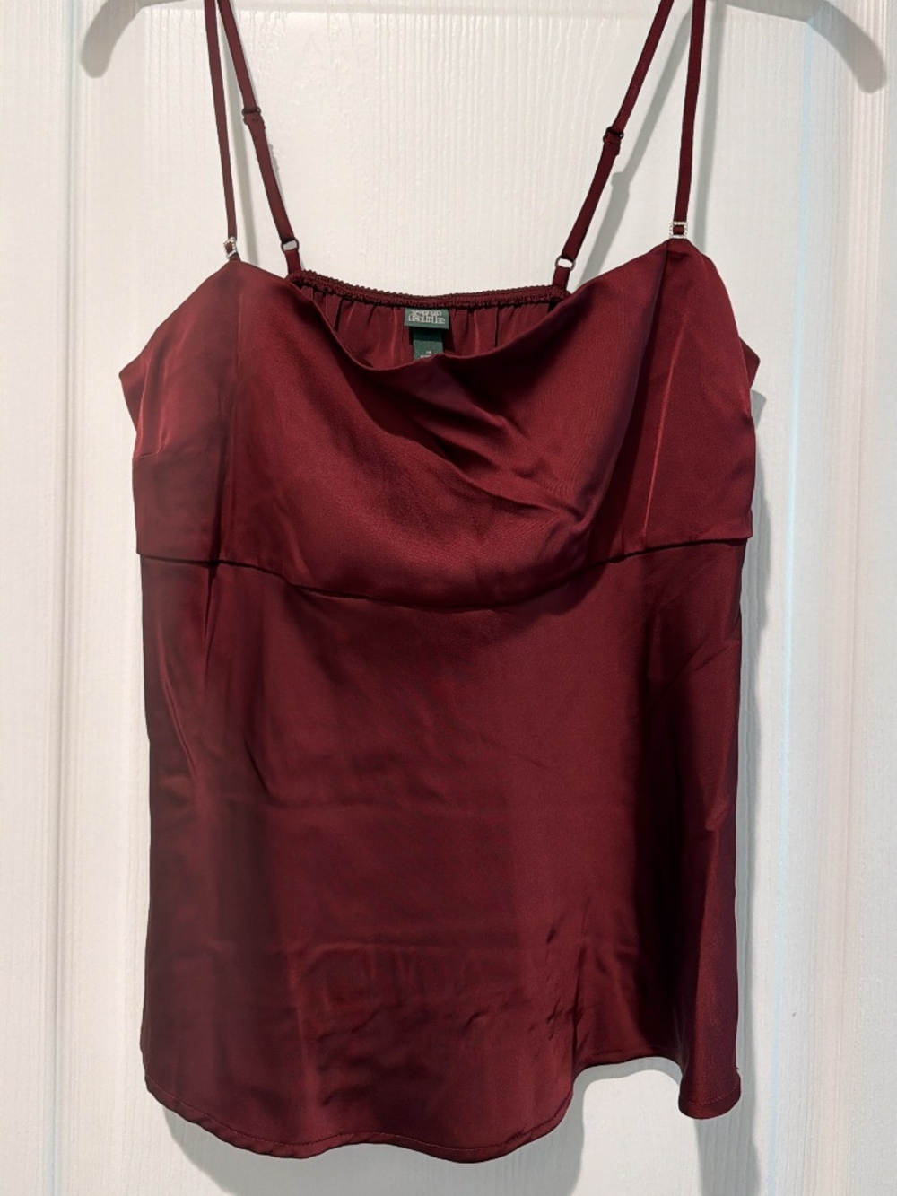 Satin maroon top